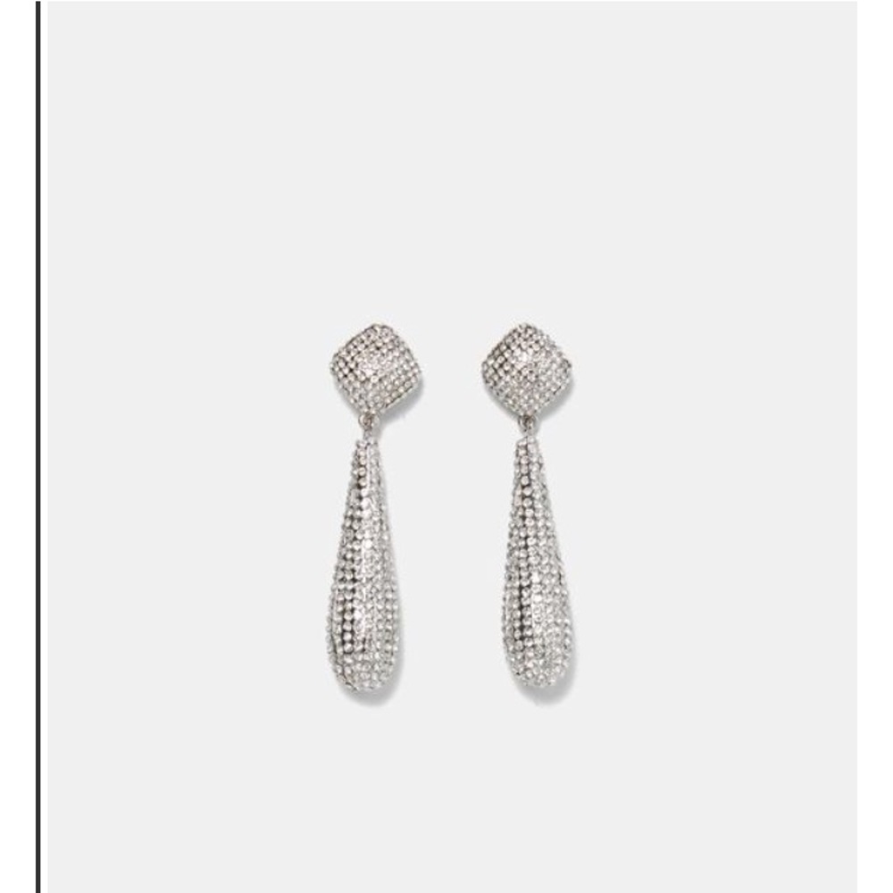 Zara bejeweled drop earrings